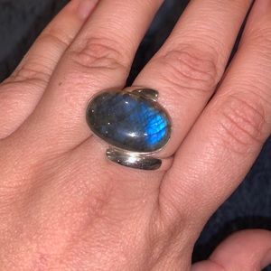 Size 11 Sterling Silver 925 Labradorite Ring